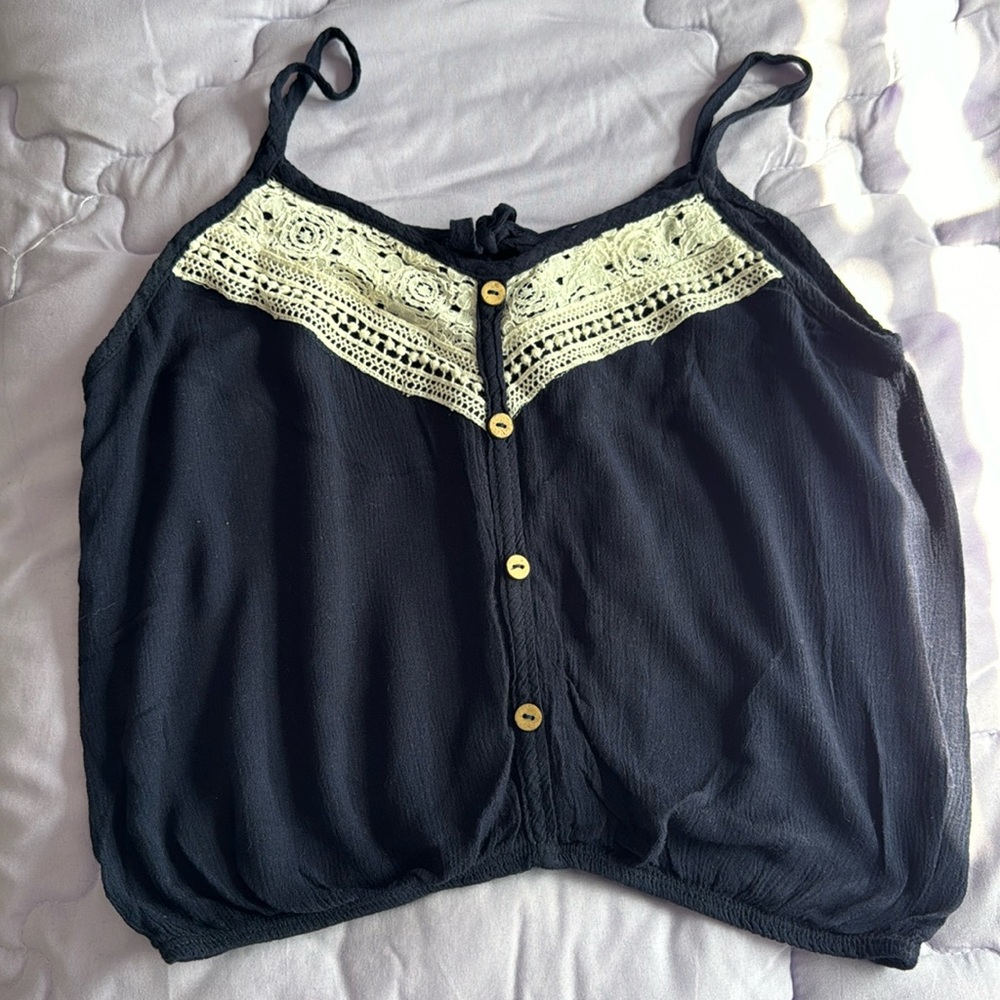 Top shirt blue/top white